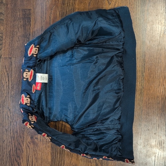 Paul Frank Kids 3T Navy Monkey Print Puffer Vest - Picture 4 of 5
